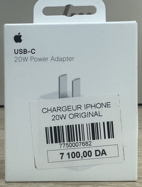 CHARGEUR IPHONE 20W ORIGINAL